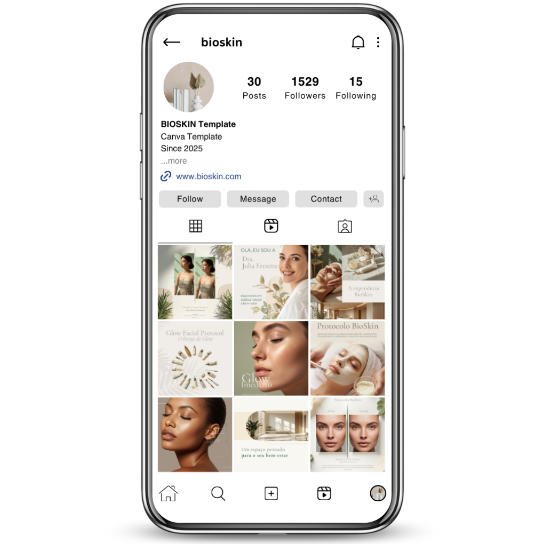 Mockup Instagram BioSkin